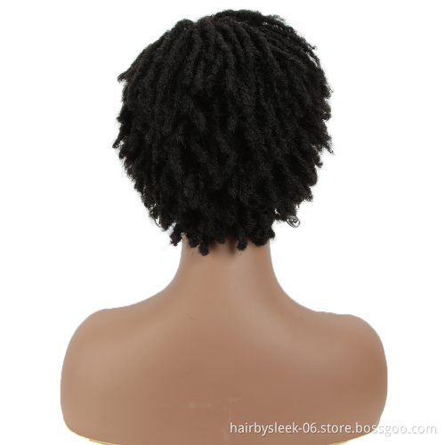 Magic Hair 10 Inches Afro Kinky Curly Wig Synthetic Short Wigs With Bangs Ombre Color Adjustable Wigs for Black Women
